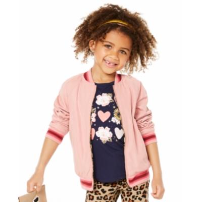 Epic Threads Girls Reversible Bomber Jacket, Size 2T