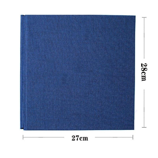 16-inch 20 Pages Self Adhesive Photo Album DIY Scrapbook Rustic Linen Cloth Cover Personalize Album for Wedding Memory Album Home Decor House Decoration DIY Memorable Gifts For Loved Ones