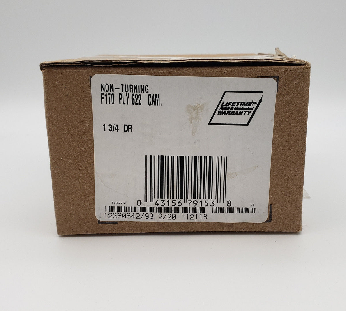 Schlage F170-PLY-CAM Plymouth Non-Turning One-Sided Dummy Door Knob Matte Black