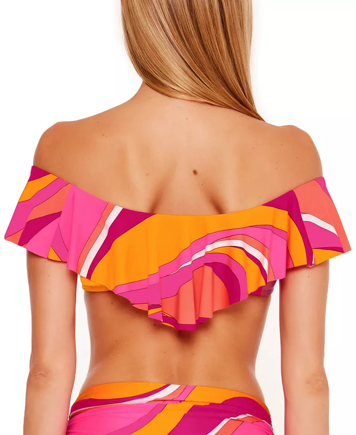 Trina Turk Swim Vivid Vista Off the Shoulder Bandeau, Size 4