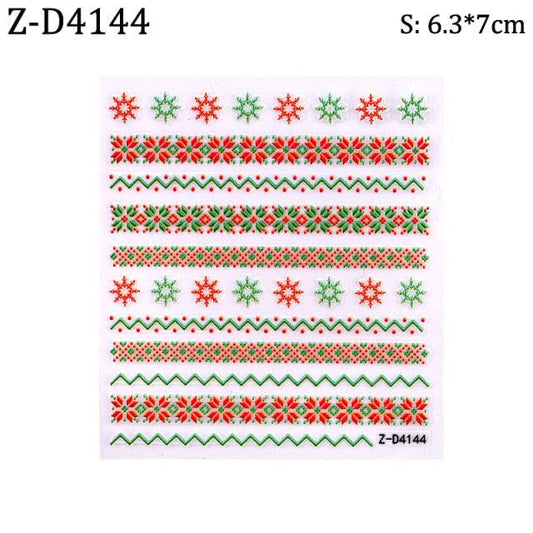 5D Sweater Nail Sticker Acrylic Engraved Winter Charm Designs Beauty Cloth Christmas Patterns Nails Art Decoration Tools Nail Art Stickers Decor Tip Transfer Nail Decals Sticker For Pretty Girl Self-Adhesive Nail Decals Designer Nail Stickers