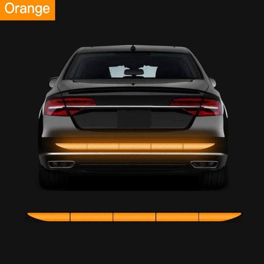 5pcs Car Reflectante Reflector Sticker Car Body Trunk Exterior Reflective Tape Reflex Exterior Warning Stickers Car Reflectance Reflective Sticker Car Body Trunk Auto Accessories Night Visibility Reflective Decal Universal Safety Warning For Car Trunk