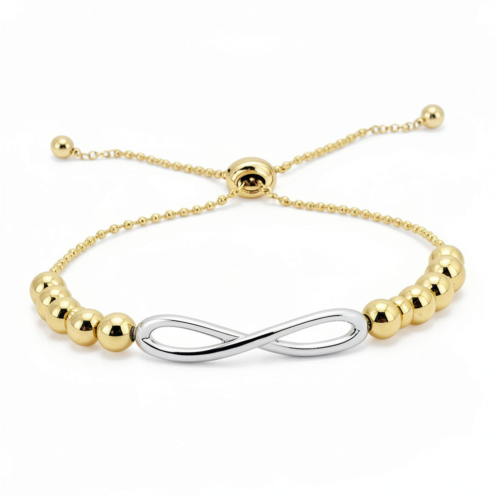 Giani Bernini Two-Tone Beaded Bolo Bracelet in Sterling Silver/18k Gold-Plate