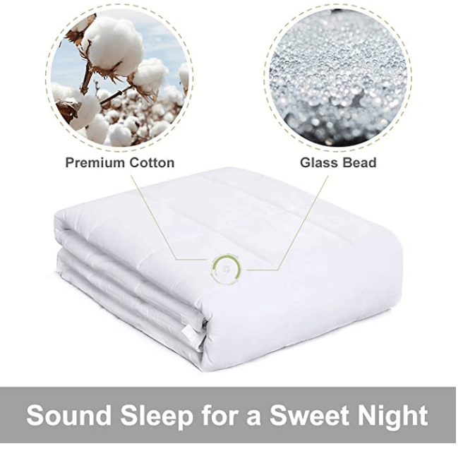 Camel Crown Cozy Cotton All-Season Weighted Blanket, 15.43 lbs