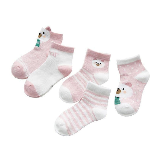 5 Pairs Infant Mesh Thin Cotton Socks For Newborn Baby Girls And Boy Clothes Accessories