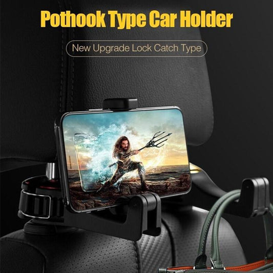 NEW Adjustable Car Headrest Hooks Mobile Stand Car Phone Holder Fastener Seat Back Hanger Clips For Bag Handbag Houseware For Phones
