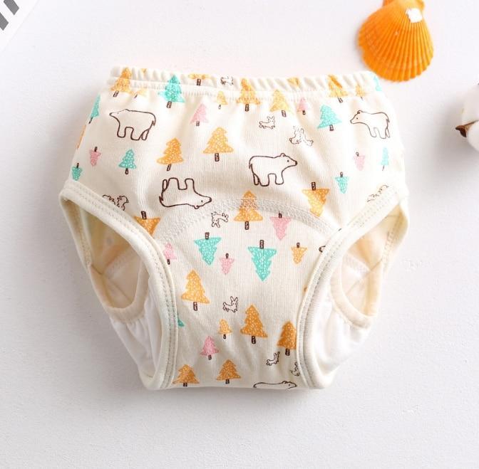 8-layer Pants Baby Diapers Reusable Training Pants Washable Cloth Diapers Waterproof Pants Nappies With Leak-proof Side