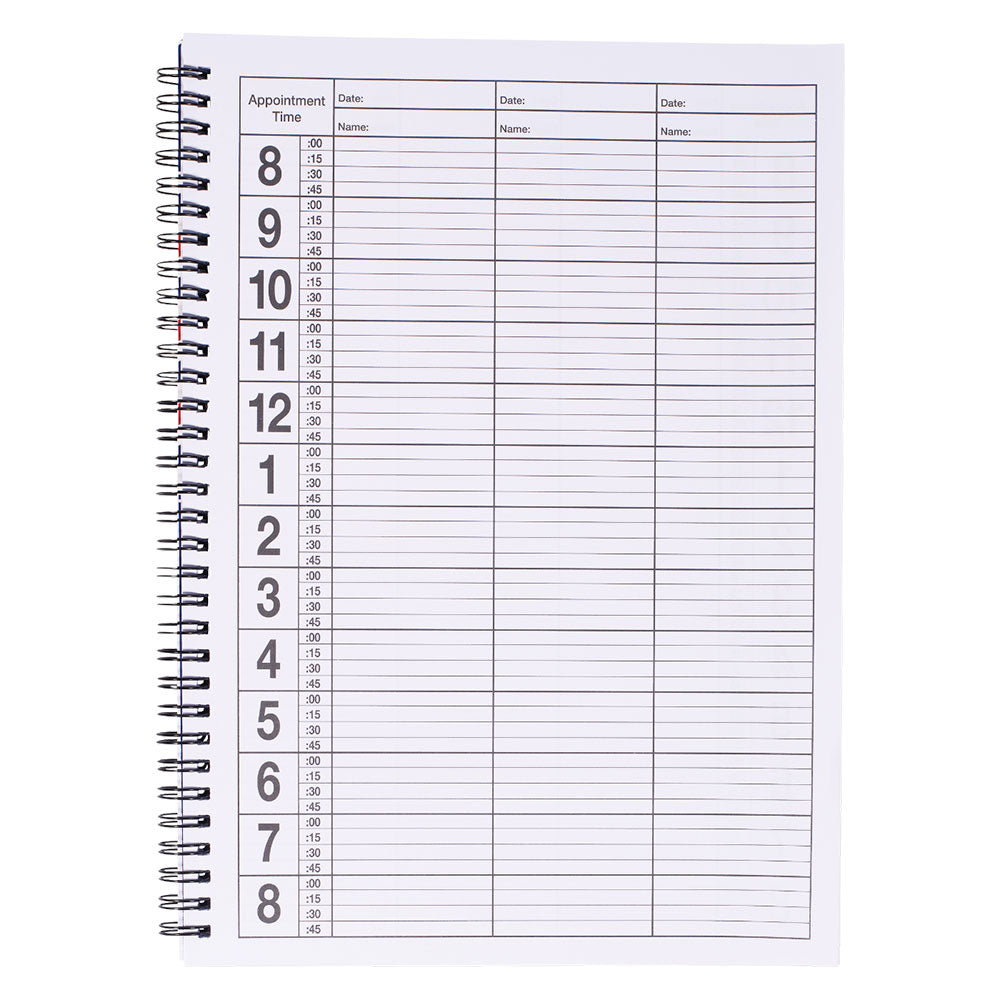 Scalpmaster 3 Column Barber Appointment Book