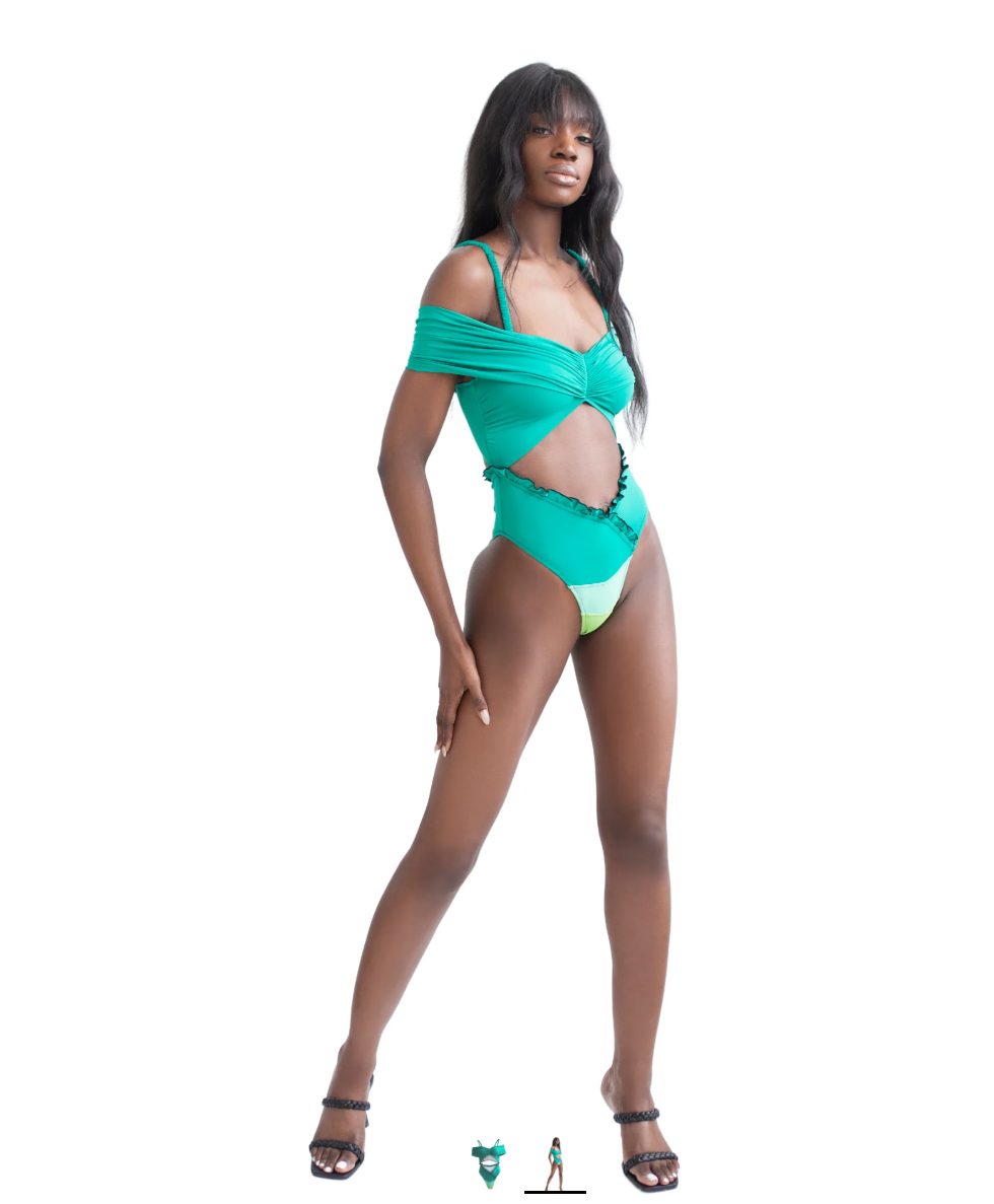 Bohn Jsell- Zahara One Piece Swimsuit , Size Large