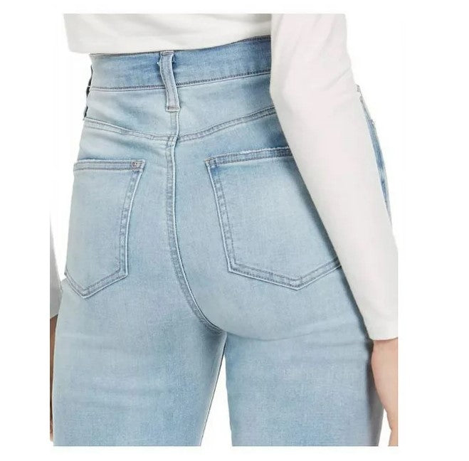 Celebrity Pink Juniors Ripped Slim Straight High Rise Jeans, Size 15/32