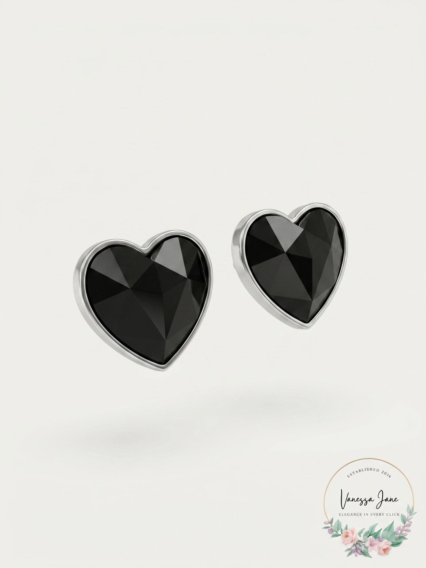 Inc Gold-Tone Faceted Heart Stud Earrings