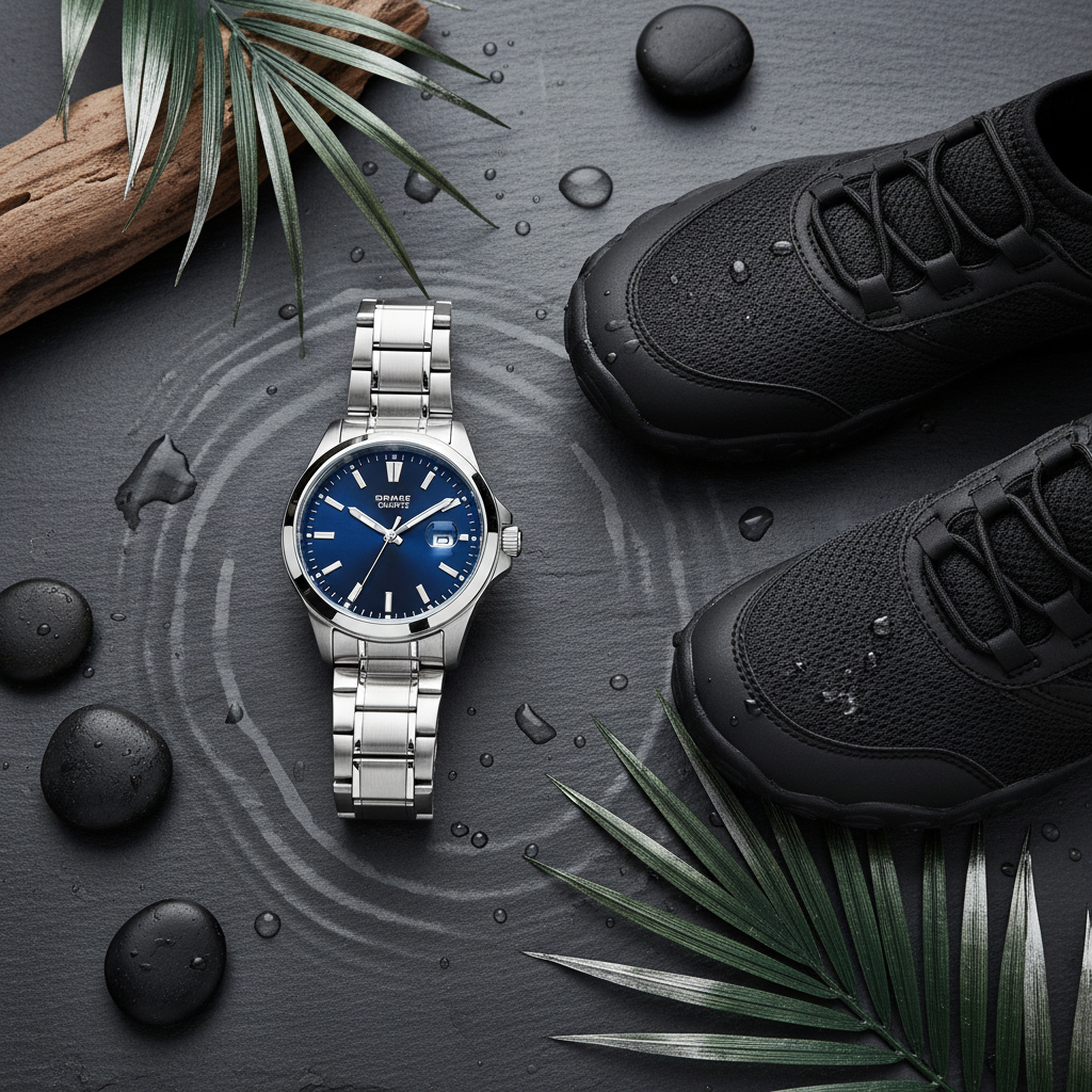 Summer Shield-Men's Bundle-Luxury Watch & Water Sports Shoes-LYSBeauty