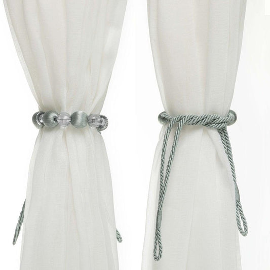 Curtain Tie Backs Rope Curtain Tiebacks With Bling Crystal Beads Curtain Decor Accessories Clips Curtain Holders For Drape Durable Tie Backs Drapery Holdbacks Holder For Window Curtain Panels Drapes Home Decor