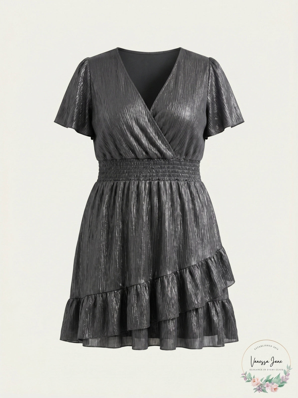 Michael Michael Kors Ruffled Faux-Wrap Dress, XS
