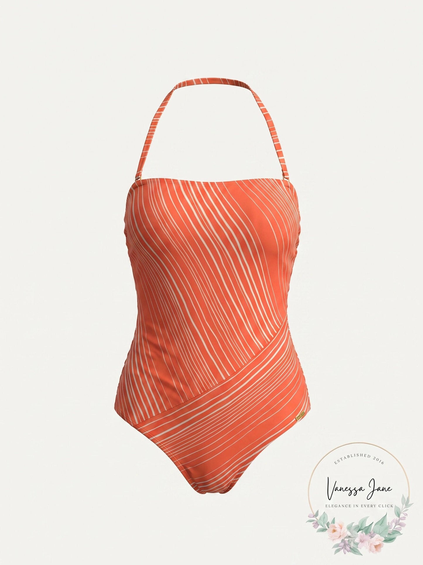 Vince Camuto Womens Red Bandeau One Piece Swimsuit