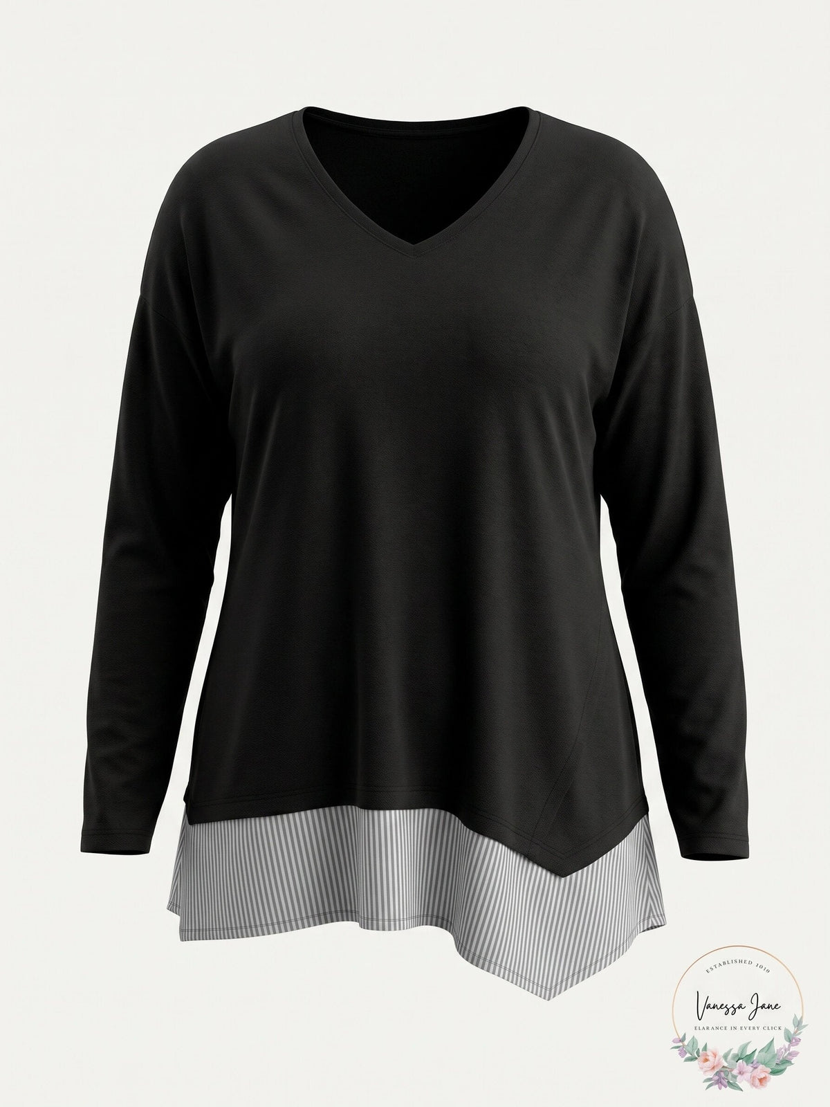 Style Co. Womens Mixed Media Pullover Blouse, Size 2X