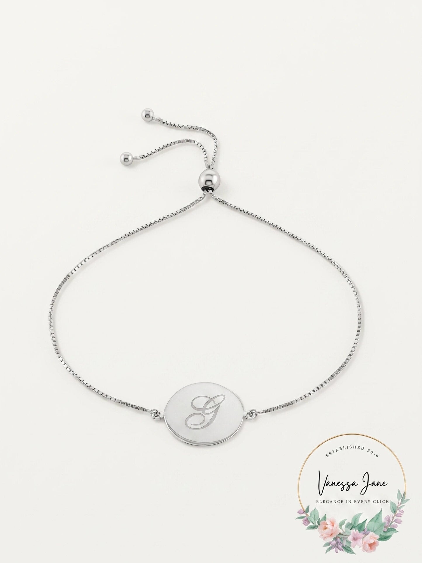 Giani Bernini Engraved Script Initial G Disc Bolo Bracelet in Sterling Silver
