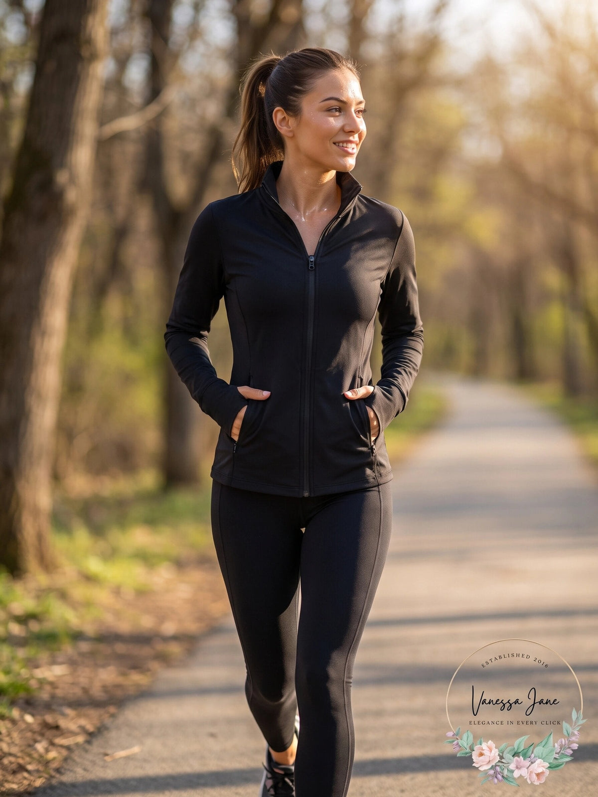 Aqua Athletic Yoga Zip Jacket