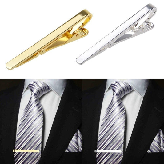 Men Metal Silver Gold Color Simple Necktie Tie Bar Men Boys Metal Classic Simple Necktie Tie Bar Elegant Vintage Clasp Clip Pin Clasp Retro Tie Clip Pin Men Stainless Steel Business Necktie Tie Fashion Clasps