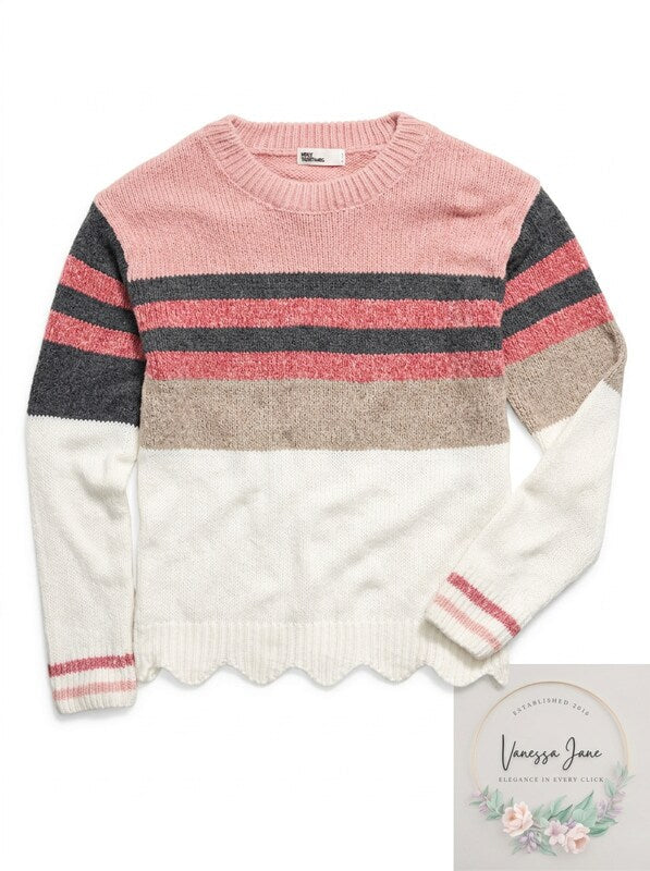 Epic Threads Girls Striped Chenille Sweater, Size Small