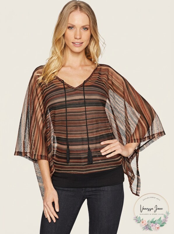 Sanctuary Womens Island Poncho Top Mesa Multi, Size XL