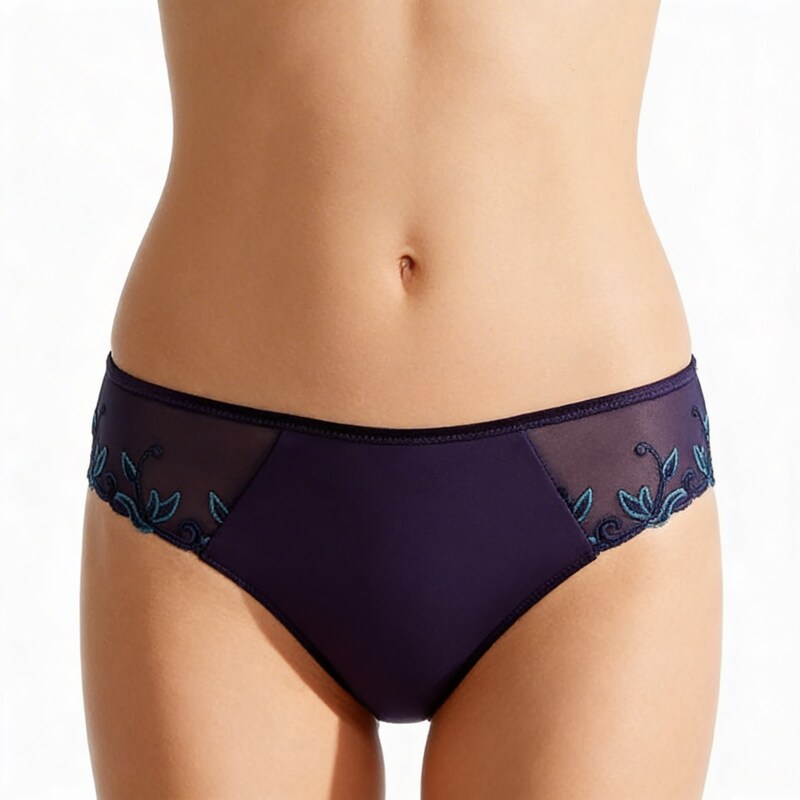Simone Perele Womens Andora Bikini Panty in Blue, Size XS