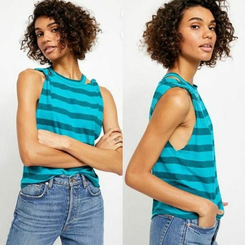 We the Free Womens Striped Twist Tank Top, Size Medium