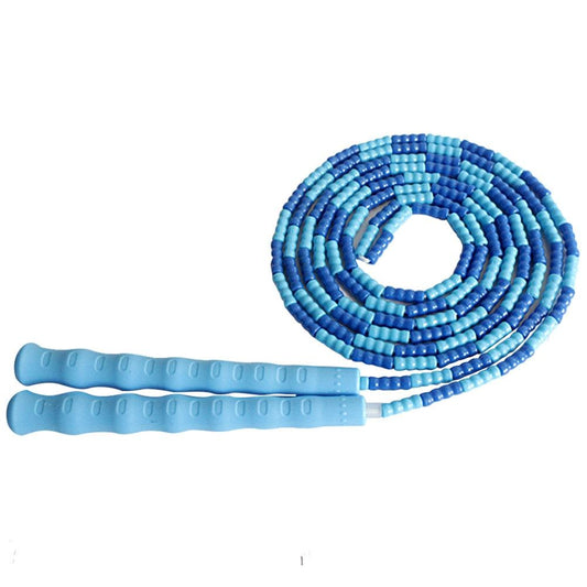Soft Skipping Rope Yoga Beaded Workout Jumping Non-slip Handle Sports Gym Exercise Burning Fitness Adjustable Length Tangle-Free Segmented Soft Beaded Skipping Rope Fitness Jump Rope For Kids Man Women