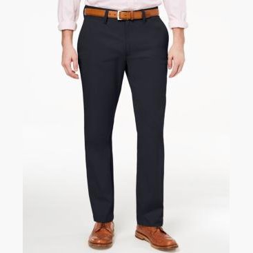 Club Room Mens Flat Front Button-Zip Fly Chino Pants, Inseam 32