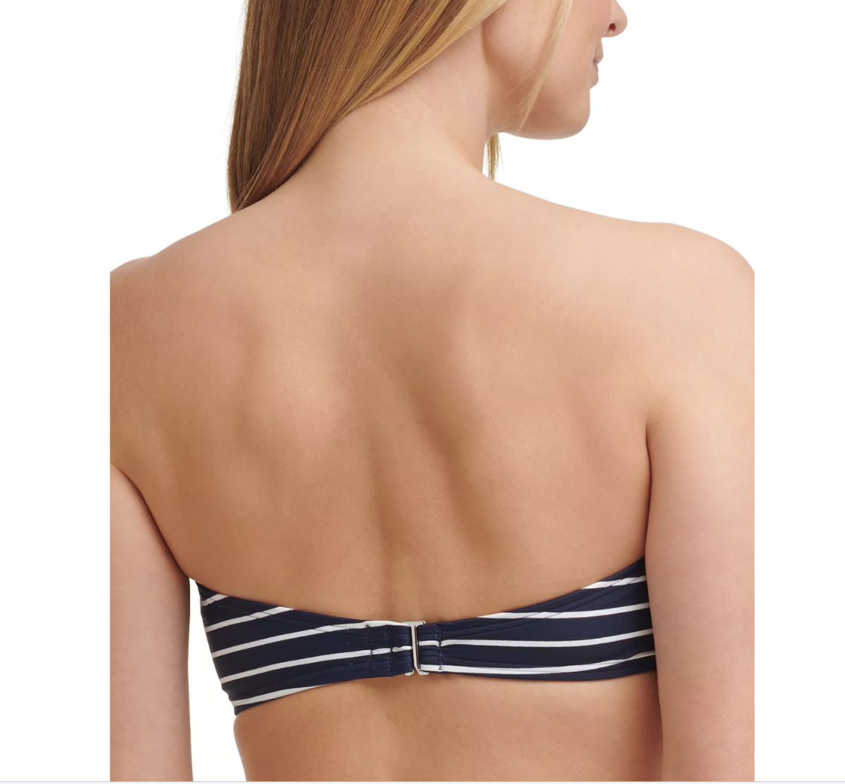 Tommy Hilfiger Womens Striped Center Halter Bikini Top