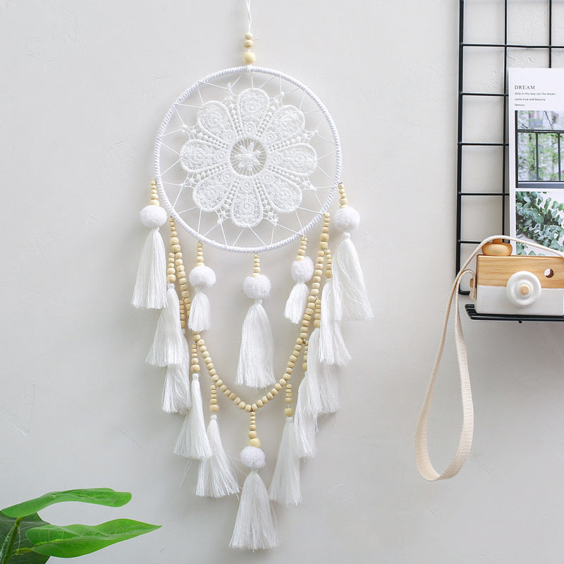 Indoor Colorful Feather Cream Catcher Ornaments