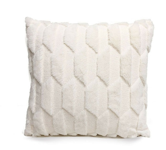 Plush Solid Color Sofa Pillowcase Living Room Cushion
