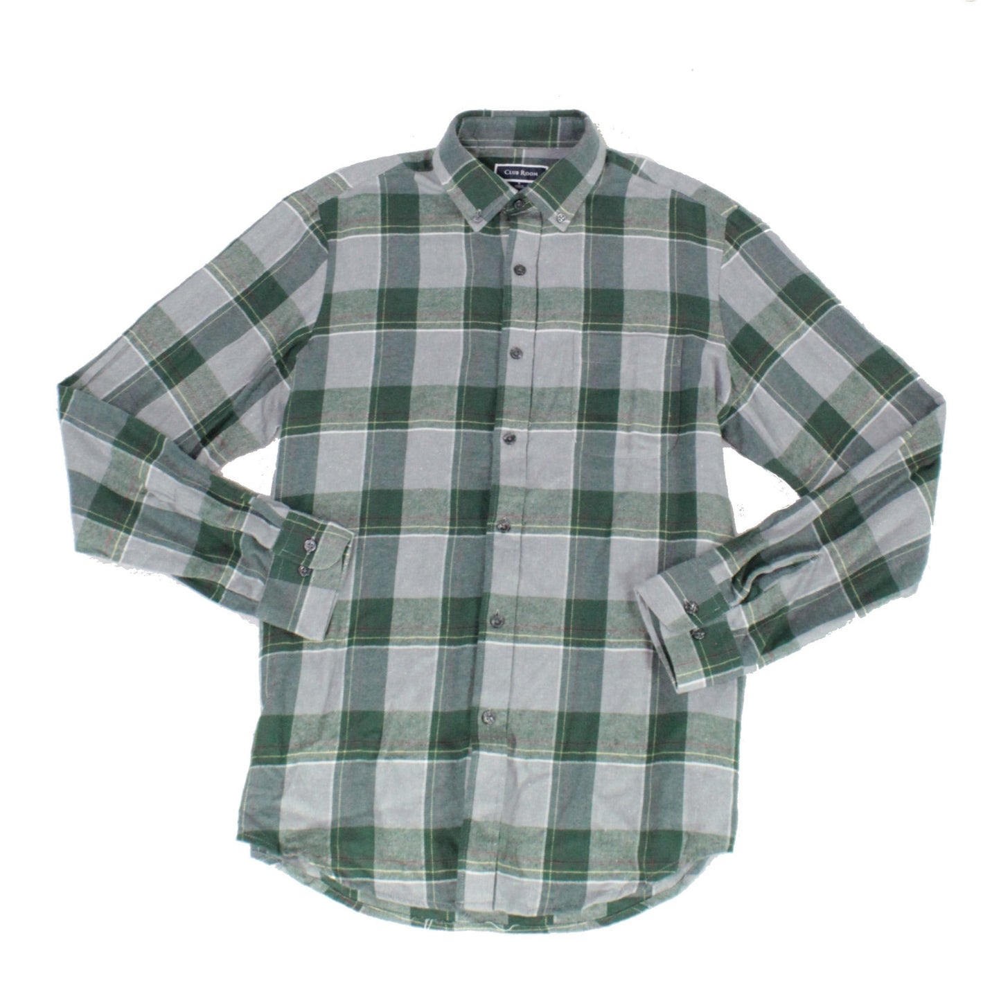 Club Room Mens Plaid Flannel Shirt