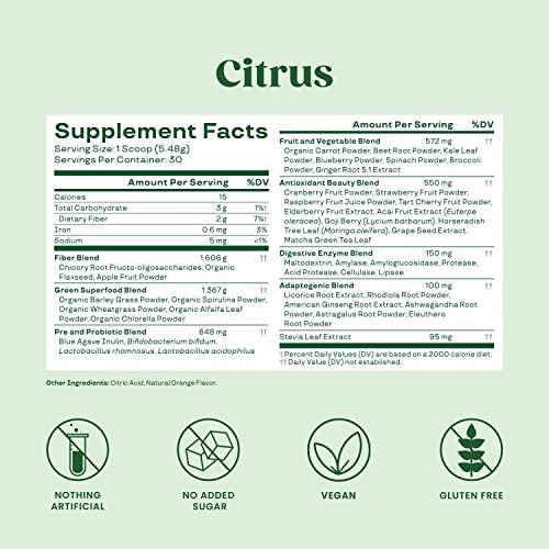 Organic Super Greens Powder — Energy & Glow Superfood Blend