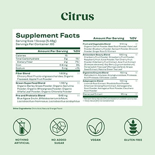Organic Super Greens Powder — Energy & Glow Superfood Blend