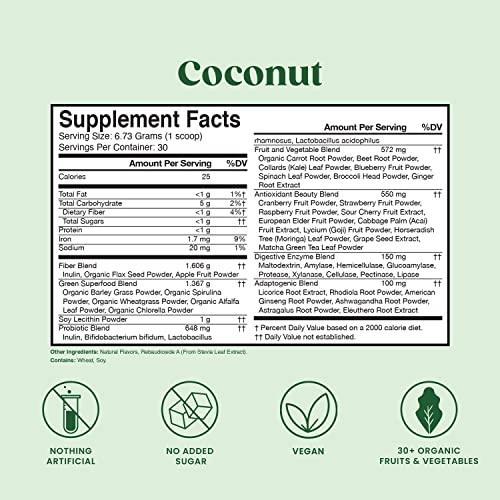 Organic Super Greens Powder — Energy & Glow Superfood Blend