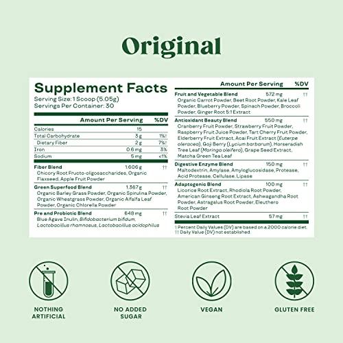 Organic Super Greens Powder — Energy & Glow Superfood Blend