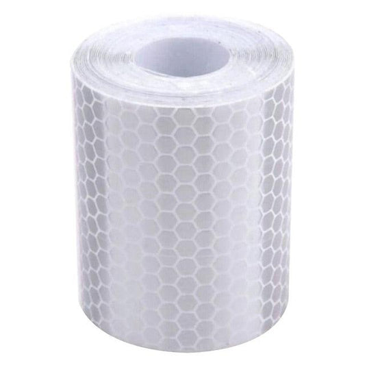 5cm*100cm Car Reflective Tape Safety Warning Car Decoration Waterproof White Silver Red Reflective Tape Sticker Reflector Protective Tape Strip Film Auto Motorcycle Sticker Reflective Tape for Trailer Car Truck Reflectors