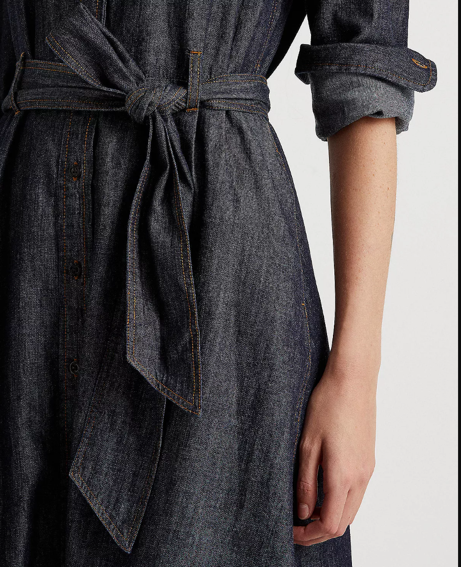 Lauren Ralph Lauren Denim A-Line Shirtdress – Dark Rinse Wash, Size 2