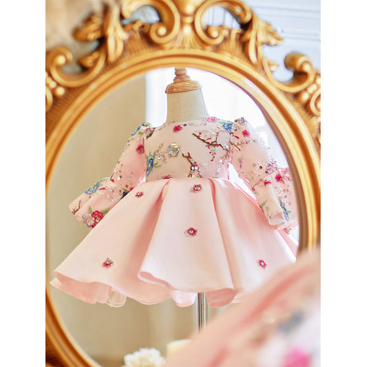 Baby Girl One Year Old Dress Birthday Chinese Tang Costume