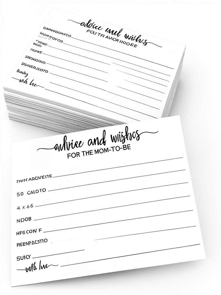 321Done Advice and Wishes for the Mom-To-Be 50 Cards 4 x 6 for Baby Advice