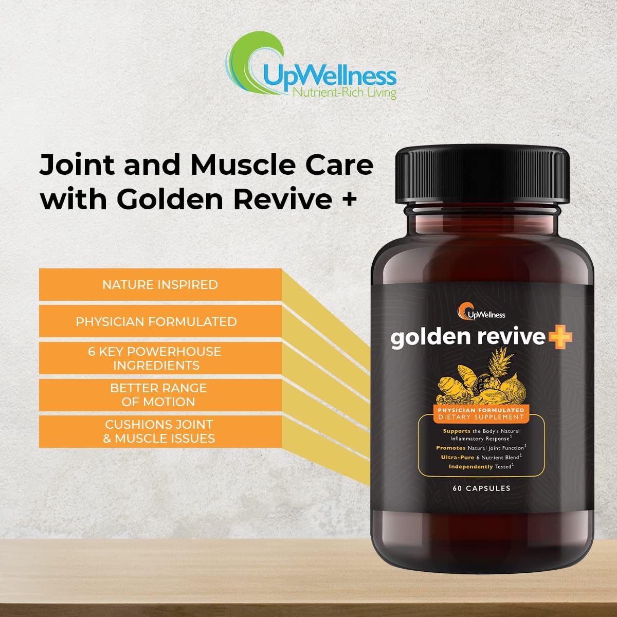Golden Revive+ Joint & Muscle Support Supplement