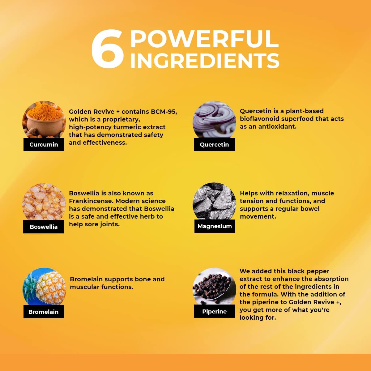 Golden Revive+ Joint & Muscle Support Supplement