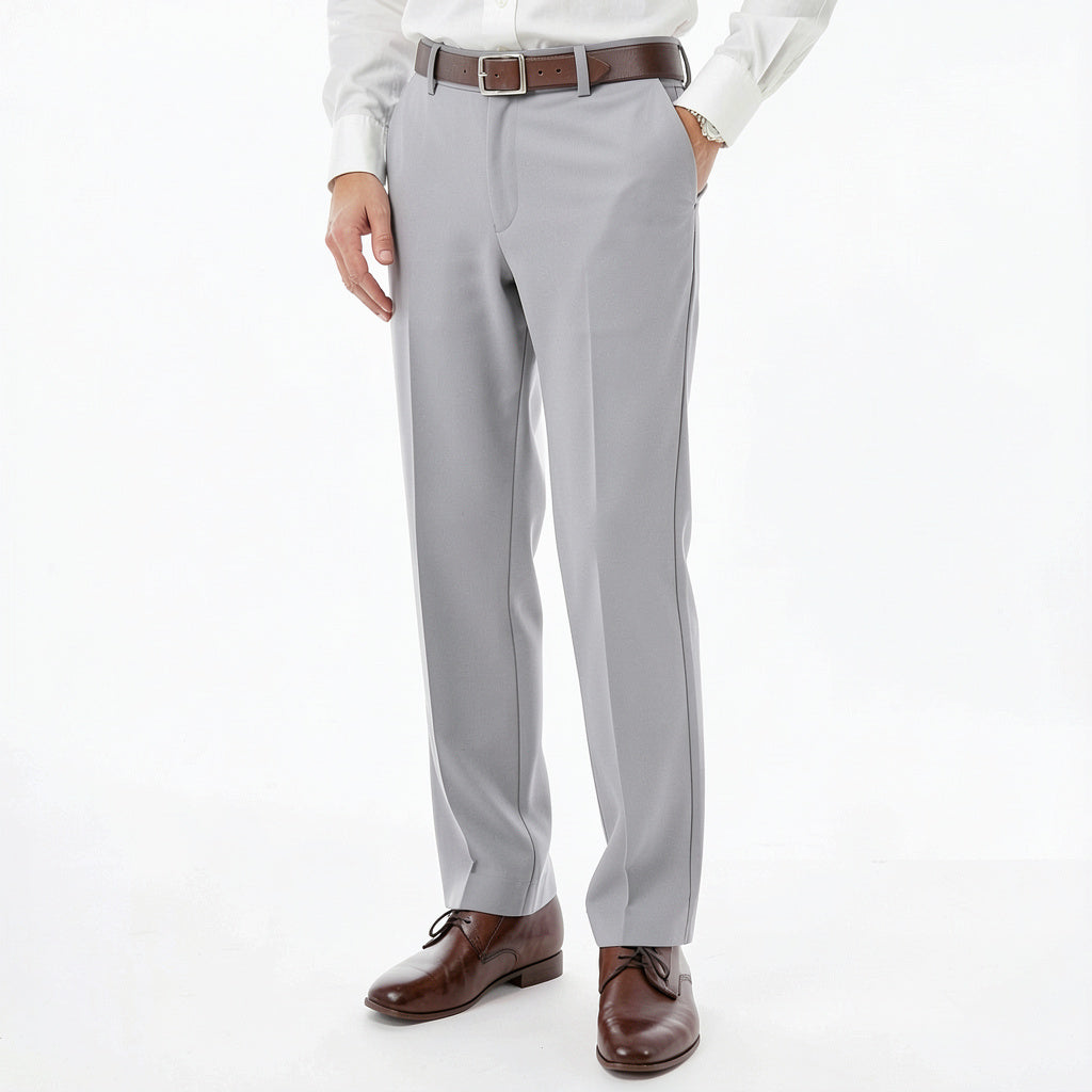 Michael Kors Solid Dress Pants, Light Gray, Big & Tall Size 37