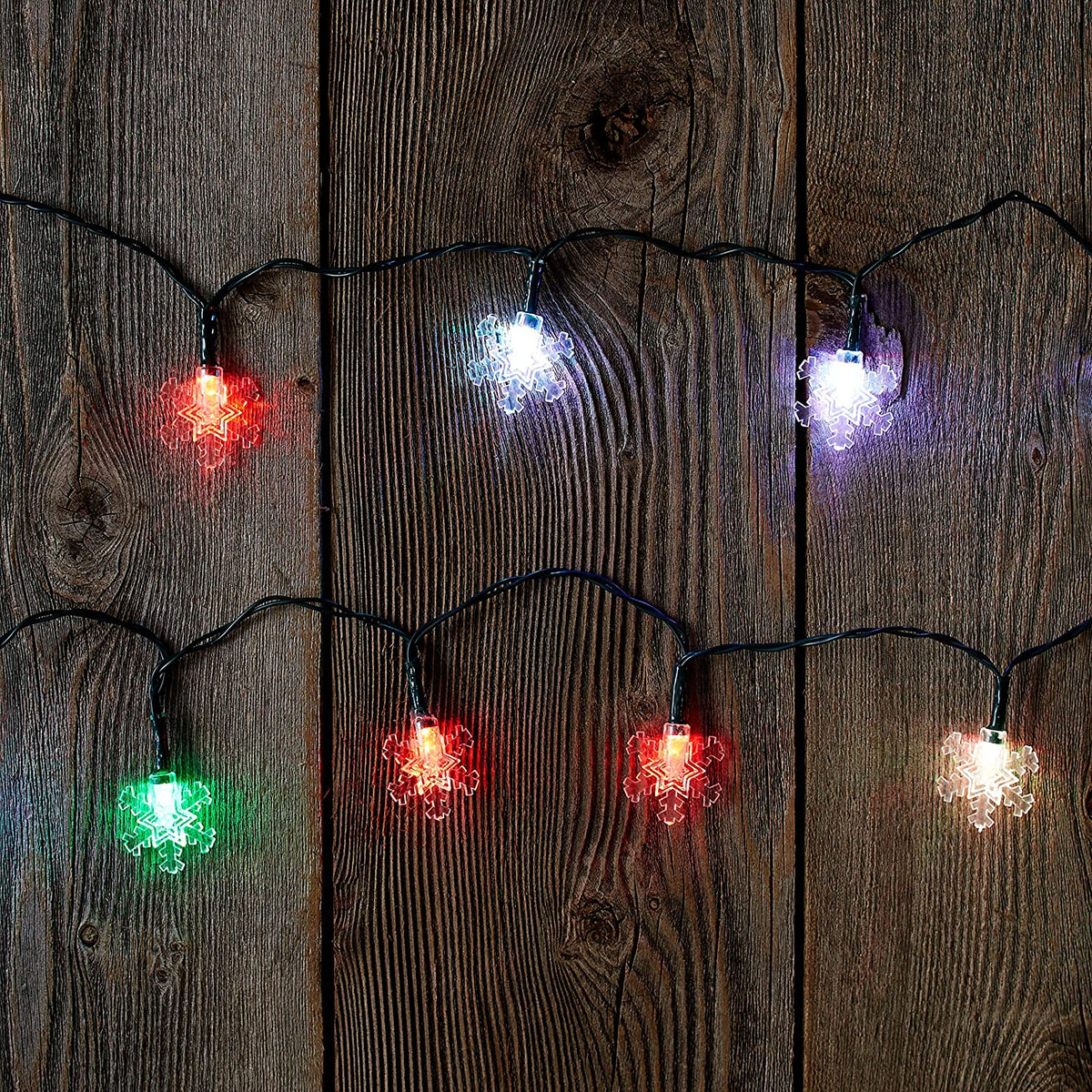 UltraLED Battery Operated Snowflakes Color Changing Light String