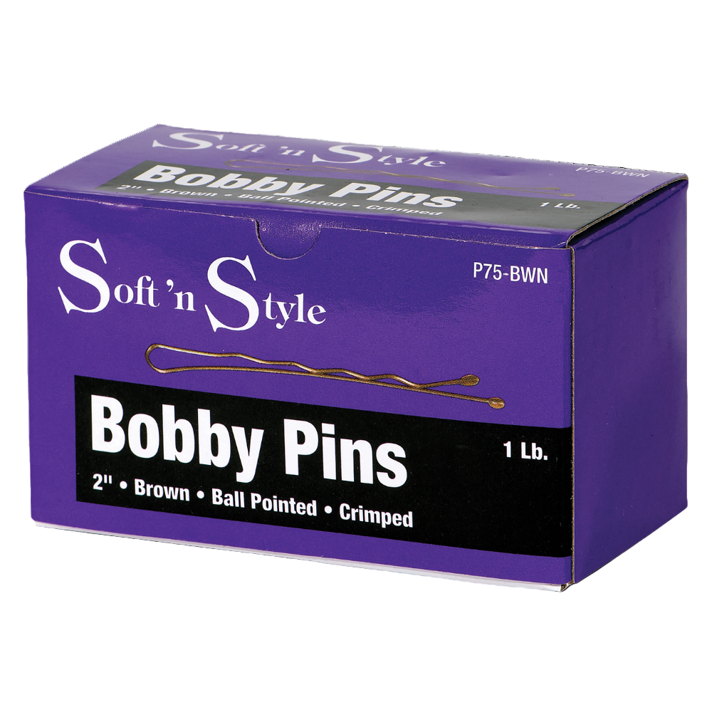 Soft 'N Style 2" Brown Bobby Pins - 1lb