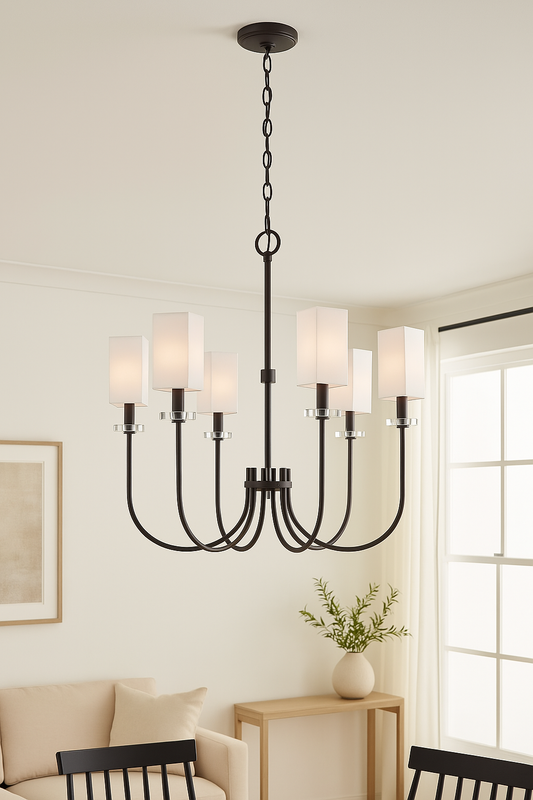 World Imports Monroe 9-Light Bronze Chandelier (WI973797)