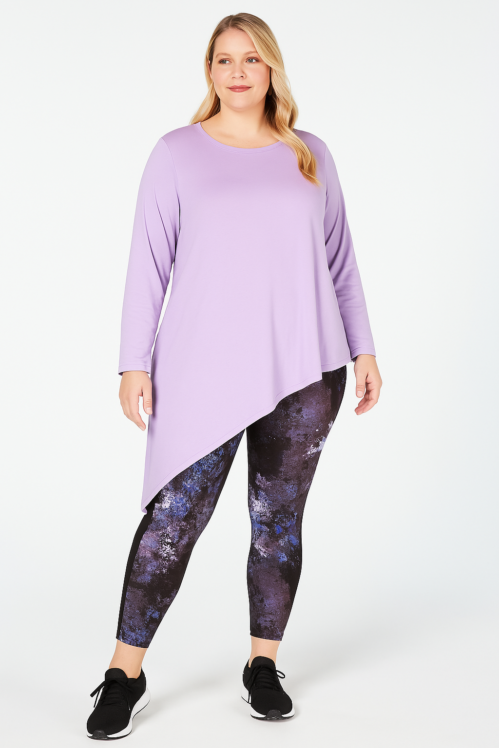 Ideology Asymmetrical Hem Long Sleeve Athletic Top