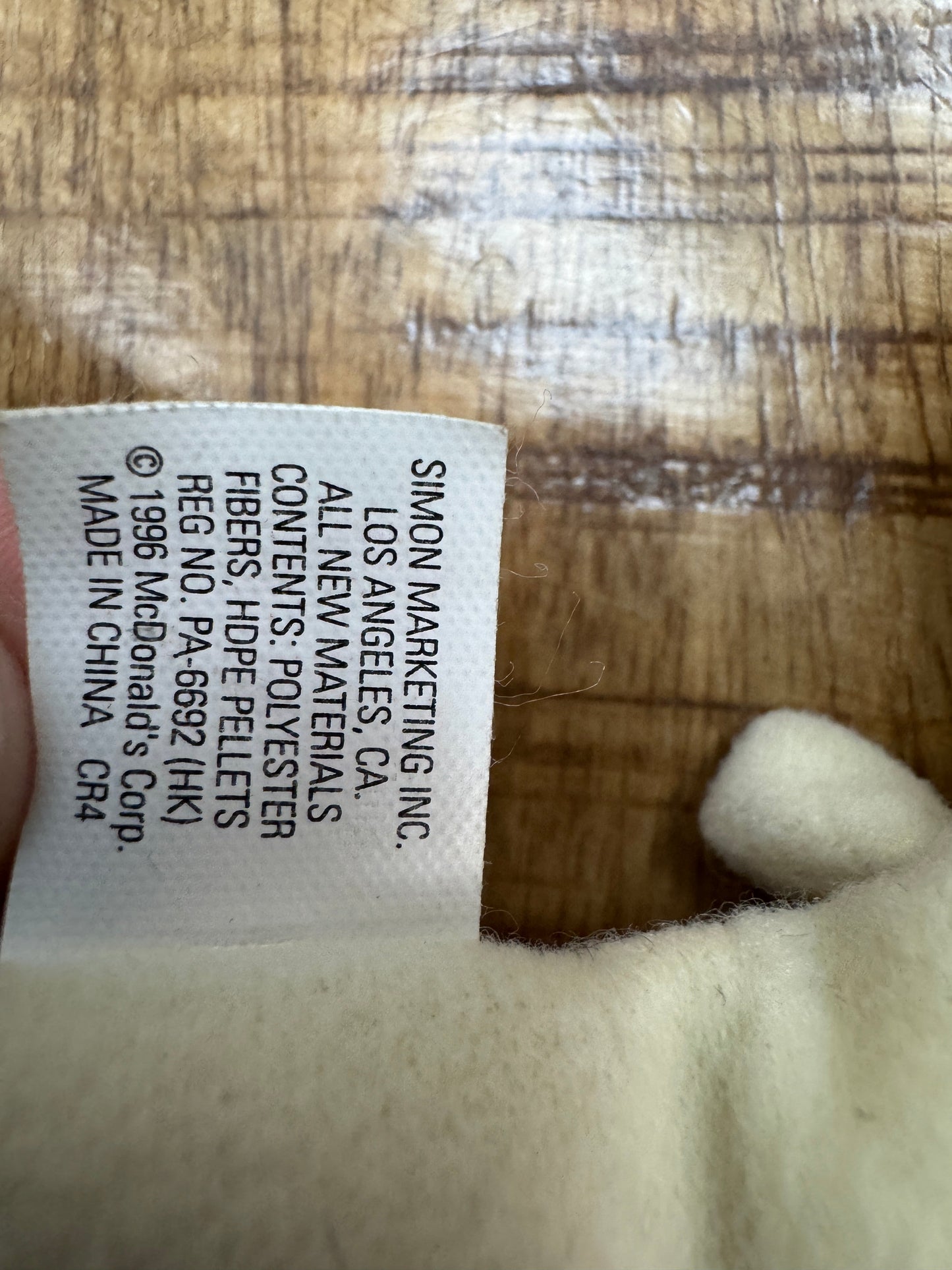 1993 Chops the Lamb McDonalds Ty Teenie Beanie Baby