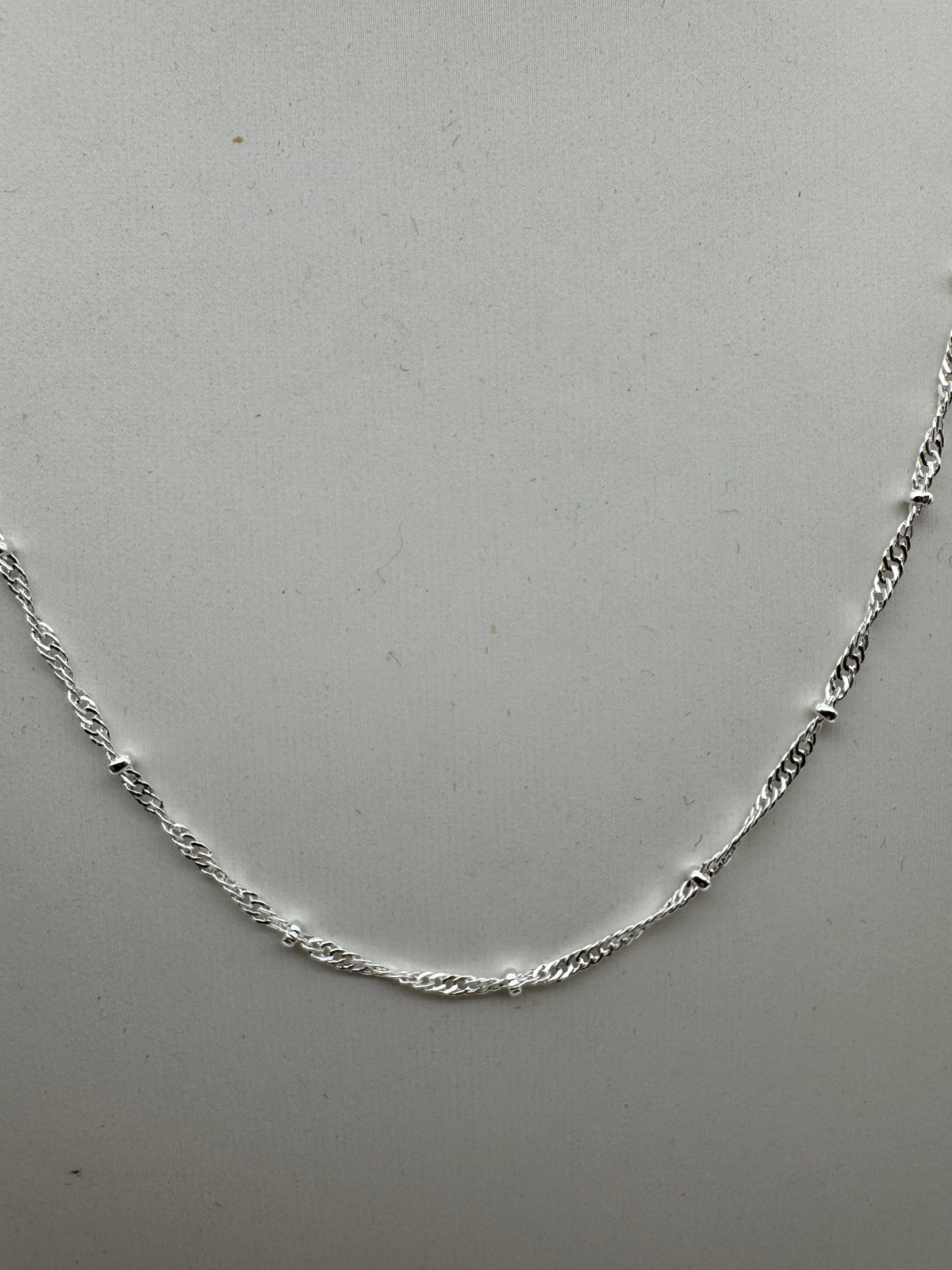 And Now This Silver Plated Box Link 18in Chain Necklace